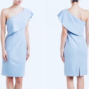 NWT ANTONIO MELANI Blue Asymmetrical One Shoulder Dress